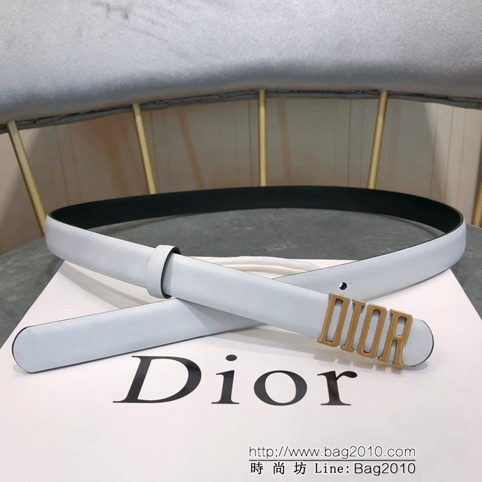 DIOR迪奧 18新款 DIOR字母復古銅扣 雙面進口頭層牛皮腰帶 優雅經典 女款皮帶  xfp1132